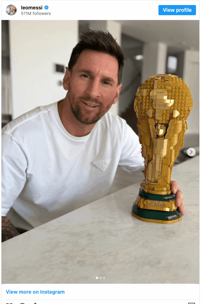 ¡JOYA DE COLECCIÓN! Messi presume la Copa del Mundo de Lego: ¿Cuándo llega y cuánto cuesta en México?